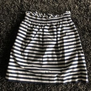 Navy and white J. Crew Skirt with pockets!